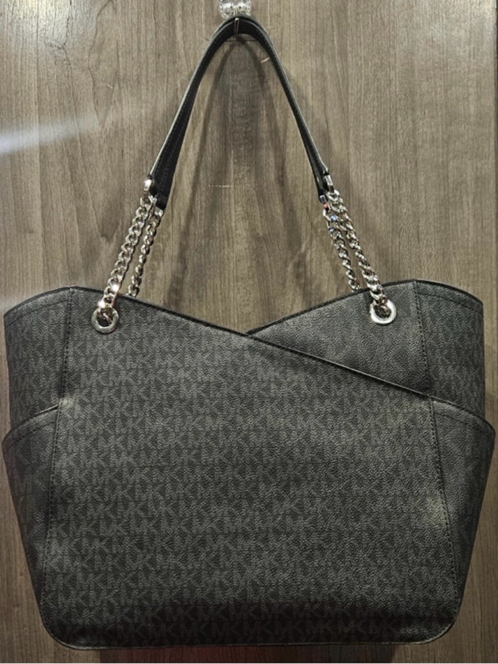 Black MK Shoulder Bag And Wallet Set